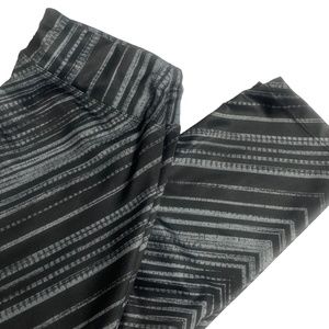 Prana Small Leggings Black and‎ Blue Strips